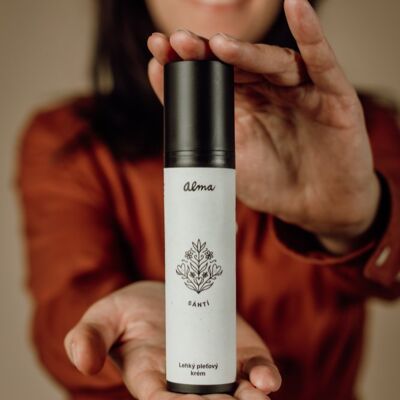 Alma pleťový krém lehký s lípou, fermentovanými laktobacily a centella buňkami Sántí 50ml Alma pleťový krém lehký s lípou, fermentovanými laktobacily a centella buňkami Sántí 50ml