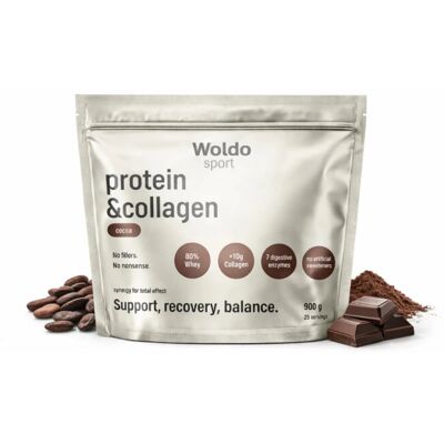 Woldohealth WPC Protein Čokoláda 900g - Woldohealth Woldohealth WPC Protein Čokoláda 900g - Woldohealth