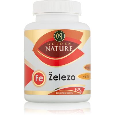Golden Nature Železo+Vitamin C+Kys. listová 100 cps - Golden Nature Golden Nature Železo+Vitamin C+Kys. listová 100 cps - Golden Nature