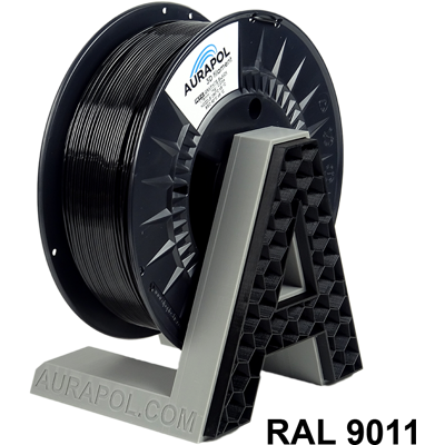 AURAPOL s.r.o. AURAPOL PET-G Filament Graphite black 1 kg 1,75 mm AURAPOL s.r.o. AURAPOL PET-G Filament Graphite black 1 kg 1,75 mm