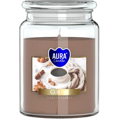 Aura - Svíčka Kaffee - Skleněná dóza - 500g - Svíčka Aura - Svíčka Kaffee - Skleněná dóza - 500g - Svíčka