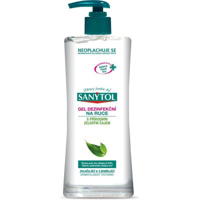 Gel dezinfekční Sanytol 500 ml - účinný, bez oplachu, neutrální pH Gel dezinfekční Sanytol 500 ml - účinný, bez oplachu, neutrální pH