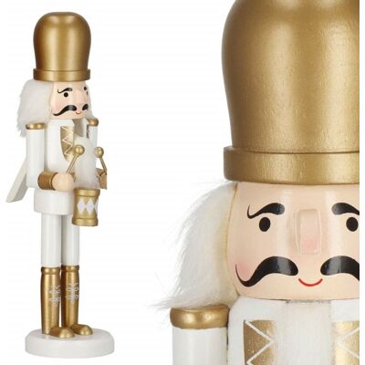 Springos Louskáček - Voják s bubínkem 30,5cm zlatý, vánoční dekorace Springos Louskáček - Voják s bubínkem 30,5cm zlatý, vánoční dekorace
