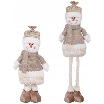 Springos Vánoční sněhulák nastavitelný 50-75 cm, béžovo-hnědý Springos Vánoční sněhulák nastavitelný 50-75 cm, béžovo-hnědý