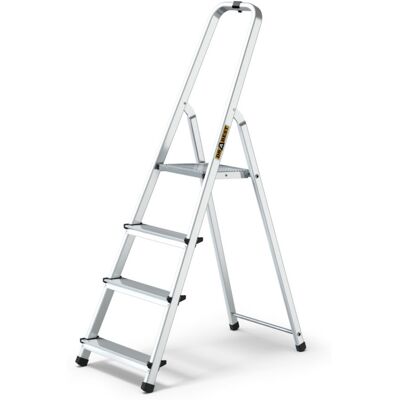 Hliníkové schůdky 4 stupně jednostranné DRABEST ALD4 HOME Hliníkové schůdky 4 stupně jednostranné DRABEST ALD4 HOME
