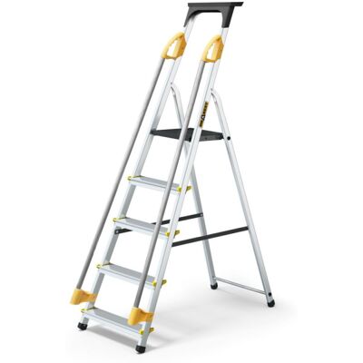 Hliníkové schůdky 5 stupňů s madly DRABEST ALDP+P-5 PRO Hliníkové schůdky 5 stupňů s madly DRABEST ALDP+P-5 PRO