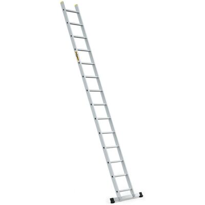 Hliníkový žebřík 1x14 příček jednodílný DRABEST DP-14 PRO Hliníkový žebřík 1x14 příček jednodílný DRABEST DP-14 PRO
