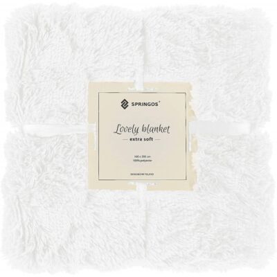 Dvouvrstvá deka 160x200 cm SPRINGOS HA7267 bílá Dvouvrstvá deka 160x200 cm SPRINGOS HA7267 bílá
