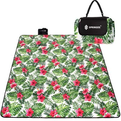 Pikniková deka 200x200 cm SPRINGOS zeleno-červená Pikniková deka 200x200 cm SPRINGOS zeleno-červená