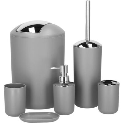 Koupelnový set 6v1 SPRINGOS HA1112 šedý Koupelnový set 6v1 SPRINGOS HA1112 šedý