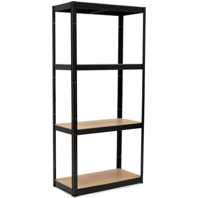Kovový regál 174x80x40 cm 4 police SPRINGOS HA5283 černý Kovový regál 174x80x40 cm 4 police SPRINGOS HA5283 černý