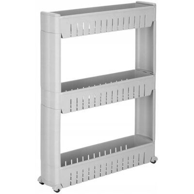 Regál na kolečkách 3 police 54x12,5x70 cm SPRINGOS HA1019 šedý Regál na kolečkách 3 police 54x12,5x70 cm SPRINGOS HA1019 šedý