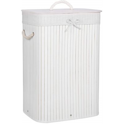 Koš na prádlo 72l SPRINGOS BAMBOO bílý Koš na prádlo 72l SPRINGOS BAMBOO bílý