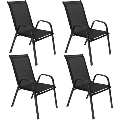 Set 4x Zahradní židle SPRINGOS GF0117 černé Set 4x Zahradní židle SPRINGOS GF0117 černé