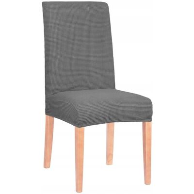 Potah na židli elastický, tmavě šedá kostka SPRINGOS SPANDEX PREMIUM Potah na židli elastický, tmavě šedá kostka SPRINGOS SPANDEX PREMIUM