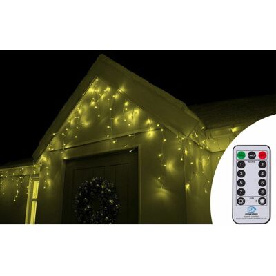 Springos LED krápníky - 14,5m, 300LED, 8 funkcí, ovladač, IP44, teplá bílá Springos LED krápníky - 14,5m, 300LED, 8 funkcí, ovladač, IP44, teplá bílá