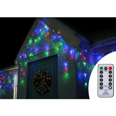 Springos LED krápníky - 22,5m, 500LED, 8 funkcí, ovladač, IP44, multicolor Springos LED krápníky - 22,5m, 500LED, 8 funkcí, ovladač, IP44, multicolor