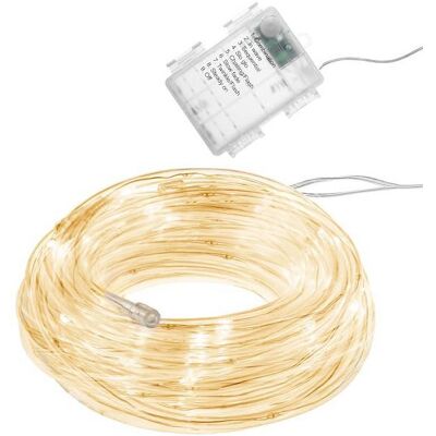 Springos LED světelná hadice - 5m, 50LED, 8 funkcí, 3xAA, IP44, teplá bílá Springos LED světelná hadice - 5m, 50LED, 8 funkcí, 3xAA, IP44, teplá bílá
