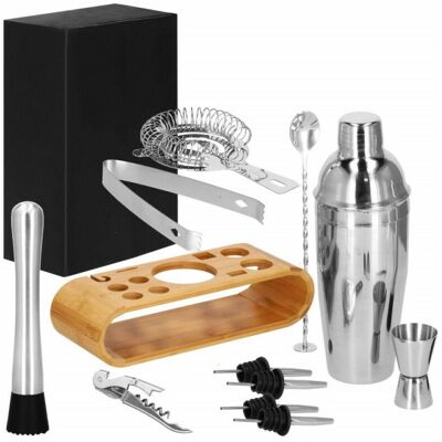 Springos Nerezová Ocel Koktejlový Set - 12 Příslušenství - Stříbrný Springos Nerezová Ocel Koktejlový Set - 12 Příslušenství - Stříbrný