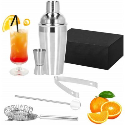 Barmanská sada 5ks se šejkrem 750 ml SPRINGOS Chivas stříbrná Barmanská sada 5ks se šejkrem 750 ml SPRINGOS Chivas stříbrná