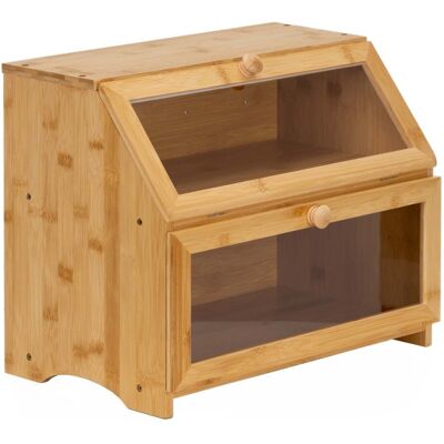 Chlebník dvoupatrový 39x25x32 cm SPRINGOS Natura KI0162 přírodní Chlebník dvoupatrový 39x25x32 cm SPRINGOS Natura KI0162 přírodní