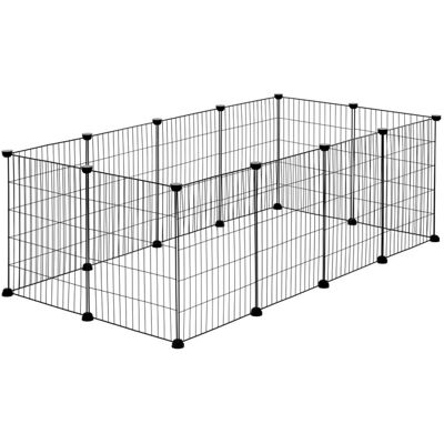 Skládací ohrádka pro domácí zvířata 143x71x46cm SPRINGOS PA1086 černá Skládací ohrádka pro domácí zvířata 143x71x46cm SPRINGOS PA1086 černá