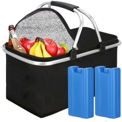 Chladící taška 30l, černá + 2x vložka SPRINGOS CS0082 Chladící taška 30l, černá + 2x vložka SPRINGOS CS0082