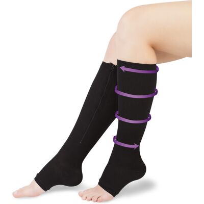 Wellife Kompresní punčochy FIT se zipem S-M černé Wellife Kompresní punčochy FIT se zipem S-M černé