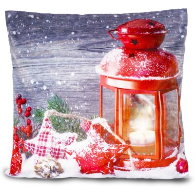 HomeLife LED svítící povlak na polštář Lucerna červená 40 x 40 cm HomeLife LED svítící povlak na polštář Lucerna červená 40 x 40 cm