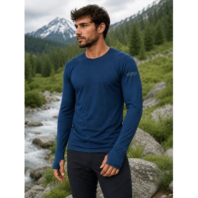 MERINOWOOL 03 pánské slim tričko s dlouhým rukávem VoXX jeans M MERINOWOOL 03 pánské slim tričko s dlouhým rukávem VoXX jeans M
