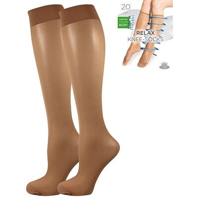 Boma RELAX knee-socks 20 DEN punčochové podkolenky Lady B - 6 párů UNI béžová Dámské Boma RELAX knee-socks 20 DEN punčochové podkolenky Lady B - 6 párů UNI béžová Dámské