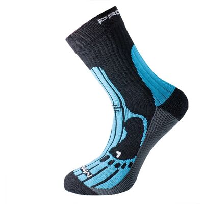 P MRN 8MB merino outdoorové ponožky Progress 39-42 černá / modrá / šedá Pánské P MRN 8MB merino outdoorové ponožky Progress 39-42 černá / modrá / šedá Pánské