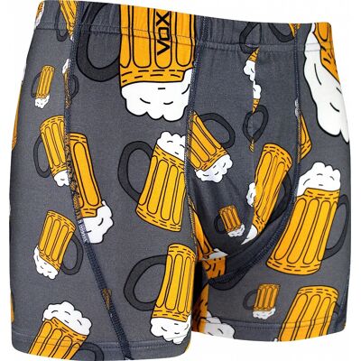 Lonka KEVIN pánské pivní elastické boxerky - PiVoXX tm. šedá M Pánské Lonka KEVIN pánské pivní elastické boxerky - PiVoXX tm. šedá M Pánské