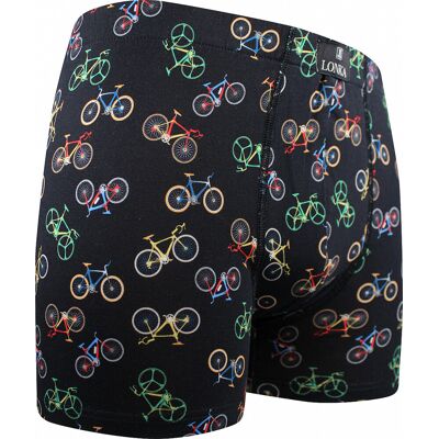 Lonka KEVIN pánské barevné elastické boxerky - BIKE černá 3XL Pánské Lonka KEVIN pánské barevné elastické boxerky - BIKE černá 3XL Pánské