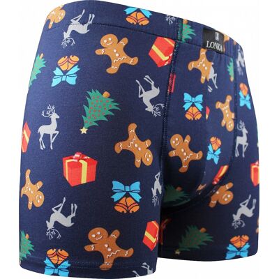 Lonka KEVIN pánské barevné elastické boxerky - VÁNOCE XL Pánské Lonka KEVIN pánské barevné elastické boxerky - VÁNOCE XL Pánské