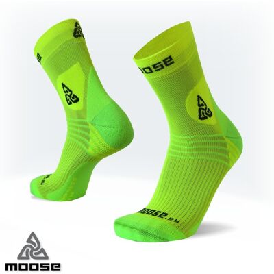 COMPRESS RUN kompresní ponožky Moose žlutá XXL Pánské COMPRESS RUN kompresní ponožky Moose žlutá XXL Pánské