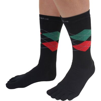 ARGYLE prstové ponožky ToeToe černá Pánské ARGYLE prstové ponožky ToeToe černá Pánské