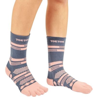 ALL SPORT ANKLE sportovní prstové ponožky ToeToe fialová / růžová S Pánské ALL SPORT ANKLE sportovní prstové ponožky ToeToe fialová / růžová S Pánské
