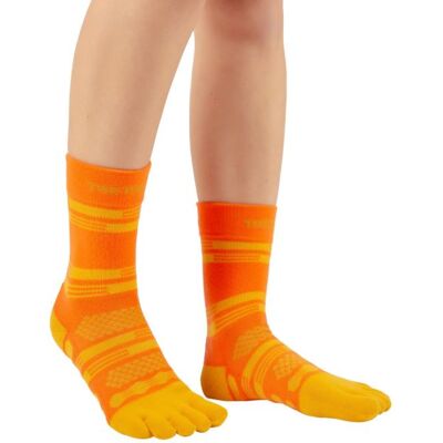 ALL SPORT ANKLE sportovní prstové ponožky ToeToe oranžová / žlutá L Pánské ALL SPORT ANKLE sportovní prstové ponožky ToeToe oranžová / žlutá L Pánské