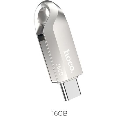 Flash disk Hoco UD8 USB 3.0 USB-A + USB-C 16 GB niklový Flash disk Hoco UD8 USB 3.0 USB-A + USB-C 16 GB niklový