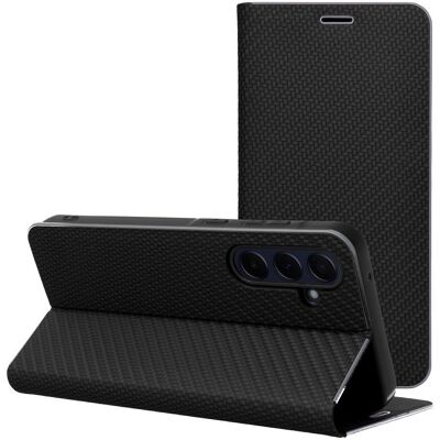 TopQ Pouzdro Luna Book Carbon pro Xiaomi Redmi NOTE 14 4G (GLOBAL 164.84 mm x 78.15 mm x 8.16 mm) černé TopQ Pouzdro Luna Book Carbon pro Xiaomi Redmi NOTE 14 4G (GLOBAL 164.84 mm x 78.15 mm x 8.16 mm) černé