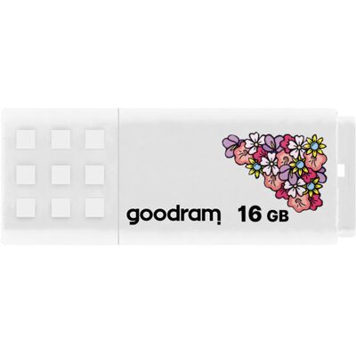 Flash disk GOODRAM UME2 16GB bílý s květy Flash disk GOODRAM UME2 16GB bílý s květy