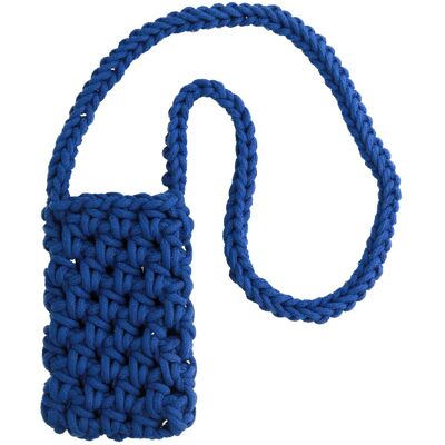 TopQ Kabelka na mobil Knitted blue TopQ Kabelka na mobil Knitted blue