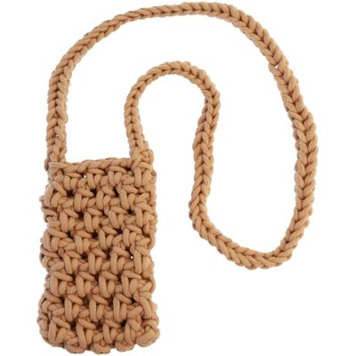 TopQ Kabelka na mobil Knitted beige TopQ Kabelka na mobil Knitted beige