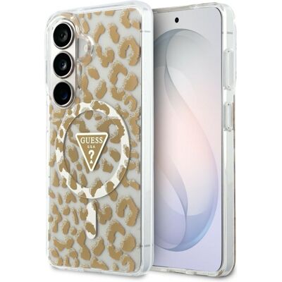 Guess - Kryt IML Leopard Print Triangle (GUHMS26SHLEGTGLW) - Samsung Galaxy S26 - hnědý Guess - Kryt IML Leopard Print Triangle (GUHMS26SHLEGTGLW) - Samsung Galaxy S26 - hnědý