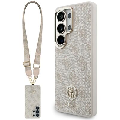 Kryt Guess - 4G Big Rhinestone Triangle Strap MagSafe (GUHMS26LP4G4DCSP) - Samsung Galaxy S26 Ultra - růžový Kryt Guess - 4G Big Rhinestone Triangle Strap MagSafe (GUHMS26LP4G4DCSP) - Samsung Galaxy S26 Ultra - růžový