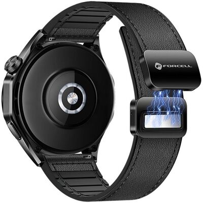 Řemínek pro Samsung Galaxy Watch Forcell F-Design FS20 magnetický z ekologické kůže 20 mm černý Řemínek pro Samsung Galaxy Watch Forcell F-Design FS20 magnetický z ekologické kůže 20 mm černý