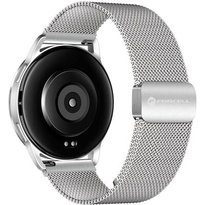 Řemínek pro Samsung Galaxy Watch Forcell F-Design FS11 magnetický ocelový 20 mm stříbrný Řemínek pro Samsung Galaxy Watch Forcell F-Design FS11 magnetický ocelový 20 mm stříbrný