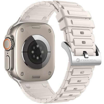 Řemínek pro Apple Watch Forcell F-Design FA06 perforovaný silikonový 38 / 40 / 41 mm bílý Řemínek pro Apple Watch Forcell F-Design FA06 perforovaný silikonový 38 / 40 / 41 mm bílý