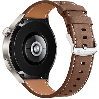 Řemínek pro Samsung Galaxy Watch Forcell F-Design FS21 perforovaný z ekologické kůže 20 mm hnědý Řemínek pro Samsung Galaxy Watch Forcell F-Design FS21 perforovaný z ekologické kůže 20 mm hnědý